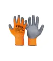 Arbeitshandschuhe MASTERTOOL gestrickt nahtlos mit Nitril-Rippenbeschichtung orange/grau 10" 83-0403