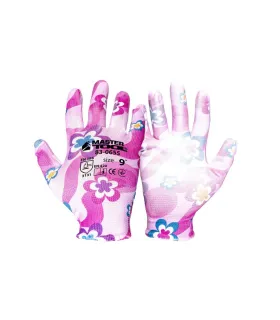 Arbeits Handschuhe MASTERTOOL gestrickt nahtlos mit PU-Beschichtung Lila 9" 83-0655