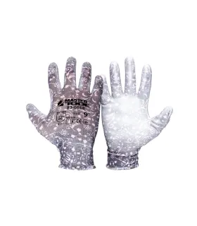 Arbeits Handschuhe MASTERTOOL gestrickt nahtlos mit PU-Beschichtung Orchidea 9" 83-0658