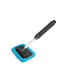 Kefa na umývanie skla auta MASTERTOOL s mikrovláknom110*150 mm teleskopická hliníková rukoväť 330-445 mm 84-0014