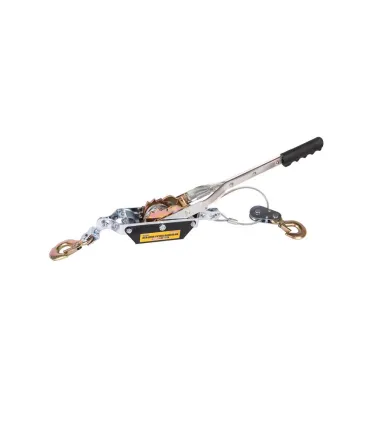 Handseilwinde MASTERTOOL 2T, Stahlseil 4 mm*2 m, 2 Haken 86-8021