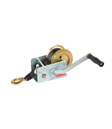 Handseilwinde mit Kurbel MASTERTOOL, Textilgurt 8 m, 907 kg 86-8290