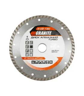 Kotúč diamantový GRANITE TURBO 180*2, 6 mm 22-24% 8600 ot./min 9-02-180
