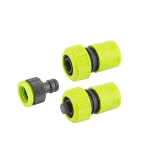 Sada trysiek na zavlažovanie MASTERTOOL 3 ks (adaptér 1/2"-3/4" - samica, koncovka 3/4", koncovka 3/4" STOP - samica) 92-9338