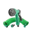Bewässerungs-Set MASTERTOOL 5-teilig (7-Funktions-Pistole, Spiralschlauch 10 m, Adapter 1/2"-3/4" - Buchse, Endstück 3/8" - 2 St