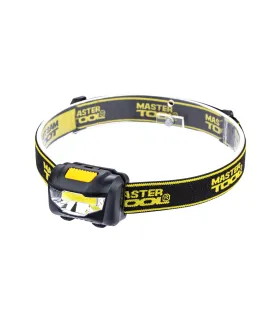 Lampa čelová MASTERTOOL 3 funkcie, 1W COB LED, 90 Lum/7000K, 10 m, 3xAAA, ABS 94-0811