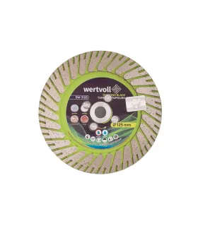 Kotúč diamantový WERTVOLL TURBO CUT&POLISH 125*28 mm 0, 24 výška segmentu 8/24 mm Ø22, 2 М14 12250 ot./min DM-3125
