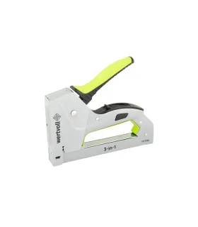 Klammerpistole 3-in-1 WERTVOLL Spyonen R53 4-14 mm/Tacker mit Kopf und ohne Kopf 14 mm, umhüllter TPR-Griff FX-1104