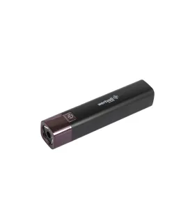 Aufladbare Taschenlampe WERTVOLL 3 Funktionen, 1W LED 80 Lumen/7000K, 60 m, Powerbank, USB, Li-ion 1200 mAh, ABS SCHWARZ SCHWARZ
