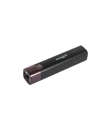 Aufladbare Taschenlampe WERTVOLL 3 Funktionen, 1W LED 80 Lumen/7000K, 60 m, Powerbank, USB, Li-ion 1200 mAh, ABS SCHWARZ SCHWARZ