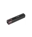 Aufladbare Taschenlampe WERTVOLL 3 Funktionen, 1W LED 80 Lumen/7000K, 60 m, Powerbank, USB, Li-ion 1200 mAh, ABS SCHWARZ SCHWARZ