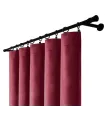 Samtvorhang mit Riaschleife – Burgundy Shadow, Weinrot