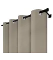 Verdunkelungsvorhang mit Ringgleitern - Blackout Royal Taupe, grau-beiges