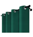 Verdunkelungsvorhang mit Ringgleitern - Blackout Royal Emerald, smaragdgrün