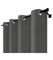 Verdunkelungsvorhang mit Ringgleitern - Blackout Royal Steel, dunkelgrau