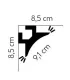 Dekoratívna lišta na stenu 2m