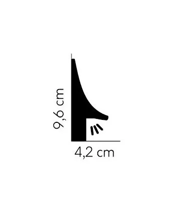 Dekoratívna lišta na stenu 2m