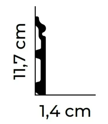 Dekoratívna lišta na stenu 2m