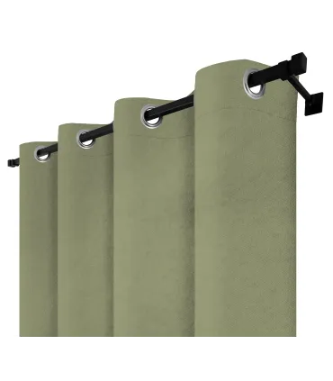 Verdunkelungsvorhang mit Ringen - Blackout Royal Sage, oliv