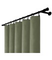 Samtvorhang mit Kräuselband - Olive Mist, oliv