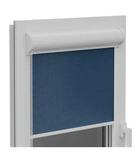 Thermo-Rollo (wärmedämmend) in Aluminiumkassette, Elite plus Serie Dunkelblau