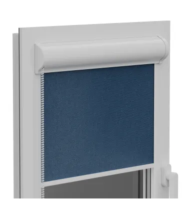 Thermo-Rollo (wärmedämmend) in Aluminiumkassette, Elite plus Serie Dunkelblau