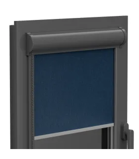 Thermo-Rollo (wärmedämmend) in Aluminiumkassette in Anthrazit, Elite plus Serie Dunkelblau