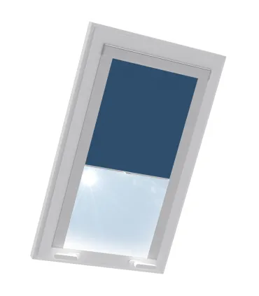 Thermo-Rollo für Dachfenster FAKRO in Aluminiumkassette Dunkelblau
