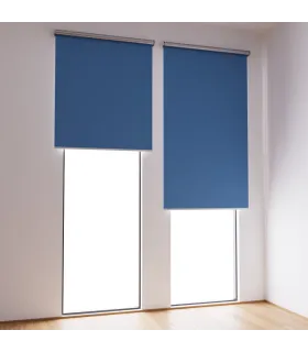 Thermo-Rollo BLACKOUT für französische Fenster Dunkelblau