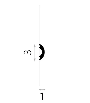 Dekorleiste für die Wand MD031 200 x 3 x 1 cm