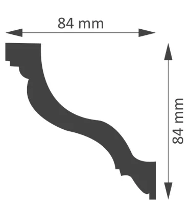 Dekorative Deckenleiste CD85M 200x8,4x8,4 cm DSM