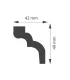 Dekorative Deckenleiste CD50S 200x4,2x4,9 cm DSM