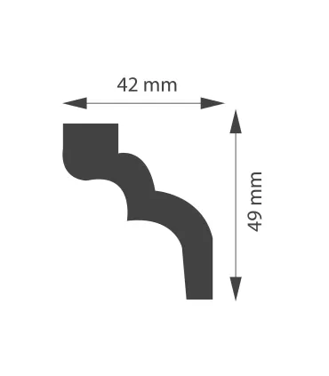 Dekorative Deckenleiste CD50S 200x4,2x4,9 cm DSM