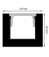Decken- und Wand-LED-Leiste DL25 für indirekte Beleuchtung 200 x 2,5 x 2 cm