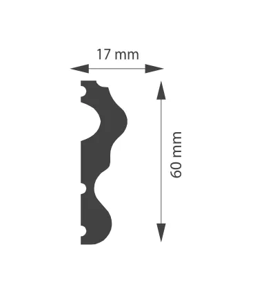 Dekorleiste für die Wand DW06I 2m