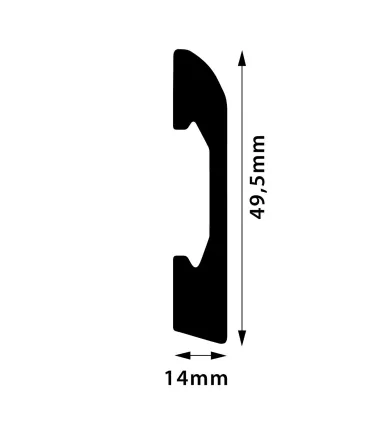 Sockelleiste FD05A 240 x 4,95 x 1,4 cm DSM