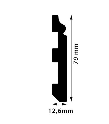 Sockelleiste FD08B 240 x 7,9 x 1,26 cm DSM