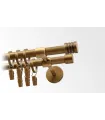 Patiniertes Messing Ø16 mm - Endstück mit 3 Rillen