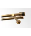 Patiniertes Messing Ø20 mm - Endstück mit 2 Rillen