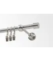 Metall-Gardinenstange Effekt-Edelstahl Ø 16 mm - Pullo
