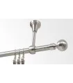 Metall-Gardinenstange Effekt-Edelstahl Ø 16 mm - Paola