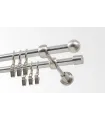 Metall-Gardinenstange Effekt-Edelstahl Ø 16 mm - Gula Bologna