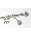 Metall-Gardinenstange Satin-Nickel Ø 16 mm - Paola
