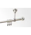 Metall-Gardinenstange Satin-Nickel Ø 16 mm - Gula Bologna