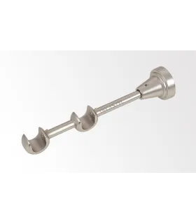 Držiak dvojitý  satin nickel  Ø16 mm