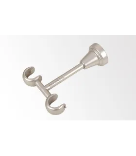 Držiak dvojitý stropný satin nickel Ø16 mm