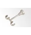 Doppelhalter Deckenmontage Satin-Nickel Ø16 mm