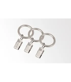 Krúžok so štipcom kus satin nickel  Ø16 mm