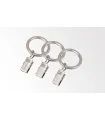 Ringgleiter mit Klammer Stück Satin-Nickel Ø16 mm