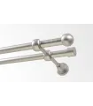 Metall-Gardinenstange Satin-Nickel Ø 16 mm - Gula Bologna